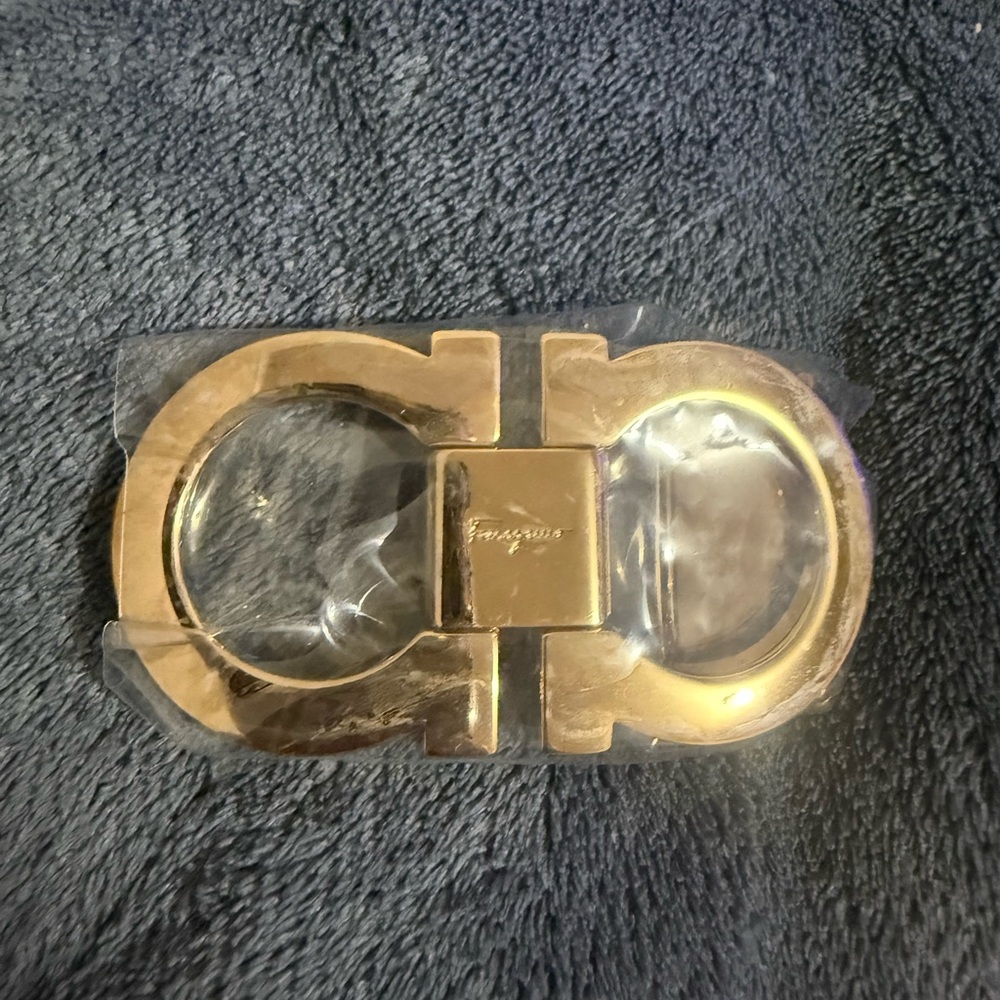 Salvatore Ferragamo Gold Belt Buckle